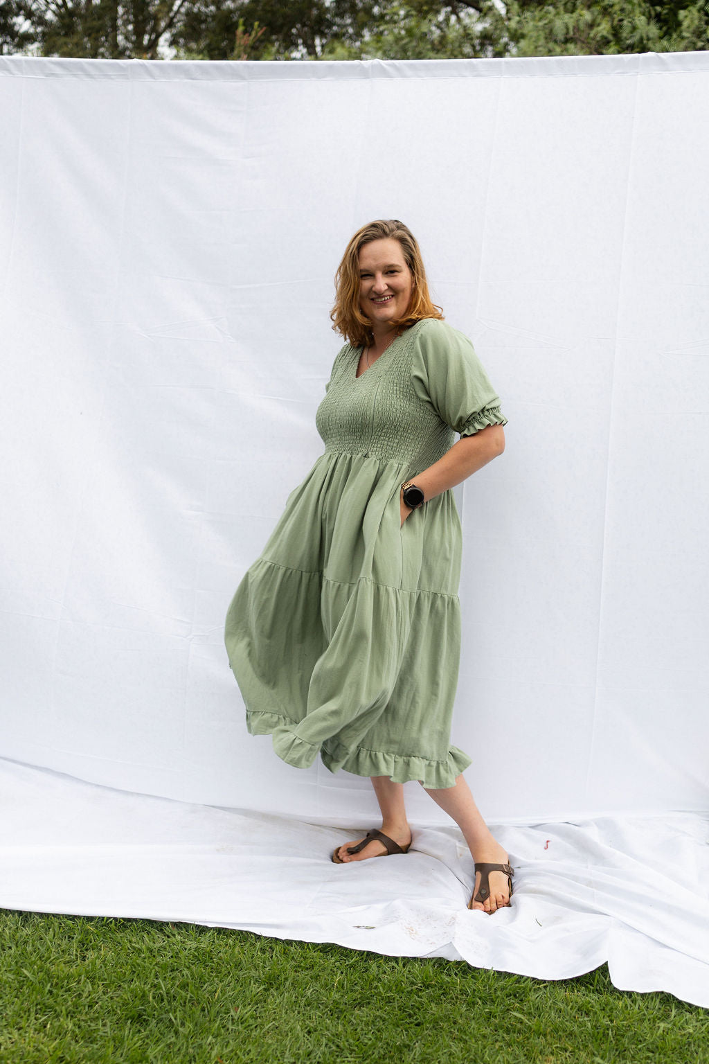 The Willow Dress - Olive