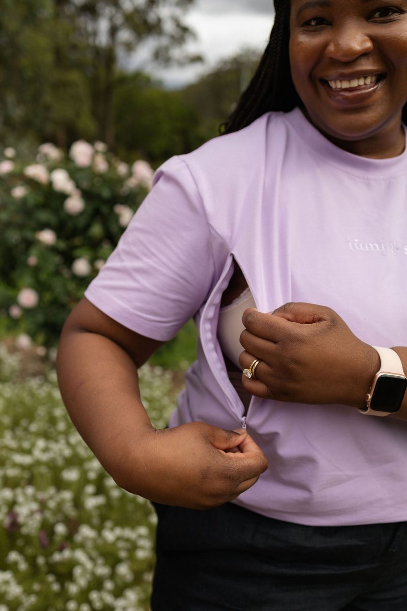 Purple Breastfeeding Tee - Rumi and SolRumi and SolShirts