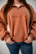 Rust 1/4 Zip Breastfeeding Jumper - Rumi and SolRumi and SolJumpers
