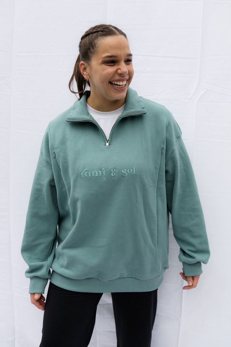Teal Breastfeeding Jumper - Rumi and SolRumi and SolJumpers
