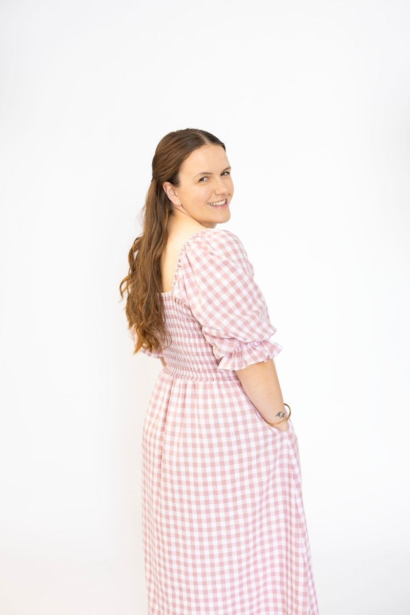Tiffany Dress - Blush Gingham - Rumi and SolRumi and SolDresses