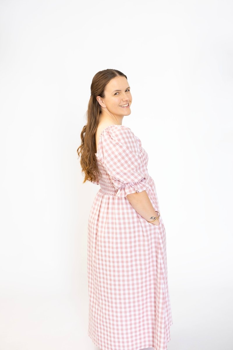 Tiffany Dress - Blush Gingham - Rumi and SolRumi and SolDresses