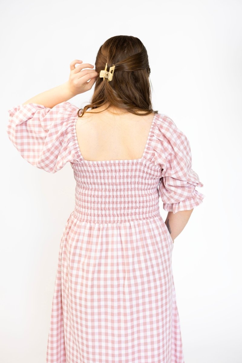 Tiffany Dress - Blush Gingham - Rumi and SolRumi and SolDresses