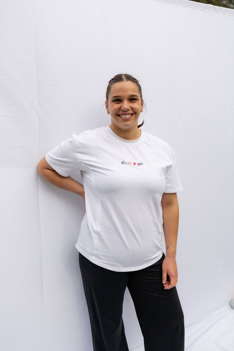White Breastfeeding Tee - Rumi and SolRumi and SolShirts